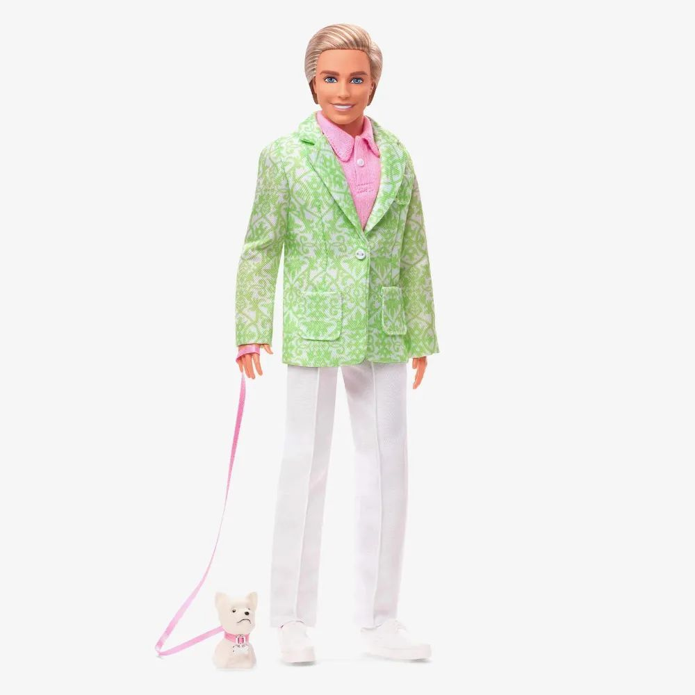 Кукла Barbie The Movie Sugars Daddy Ken in Pastel Suit With Dog HPK06 #1