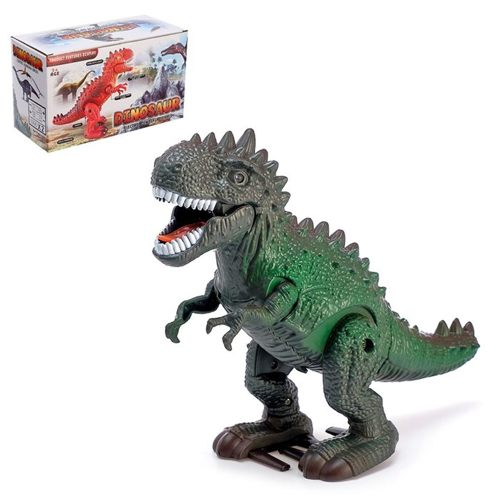 Динозавр "Рекс" работает от батареек, световые и звуковые эффекты, МИКС, 1 шт.  #1