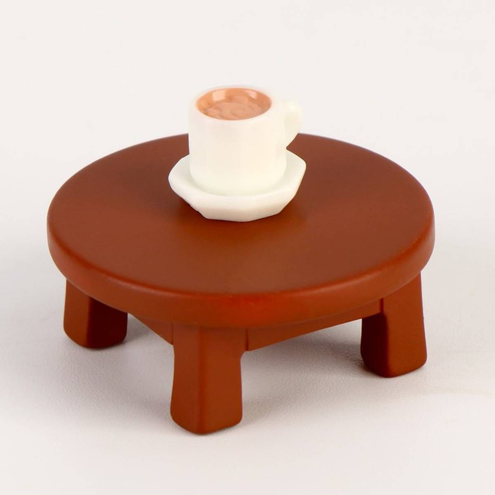 Миниатюра кукольная - Столик с чашкой, пластик, 3.5 x 3.5 x 2.5 см, 2 шт в упаковке  #1