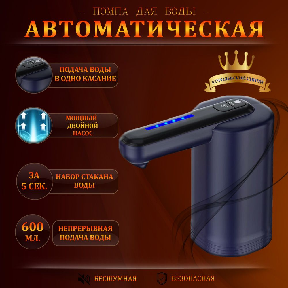 Aqualike Помпа электрическая для воды 19л с двойным насосом D15, синяя  #1