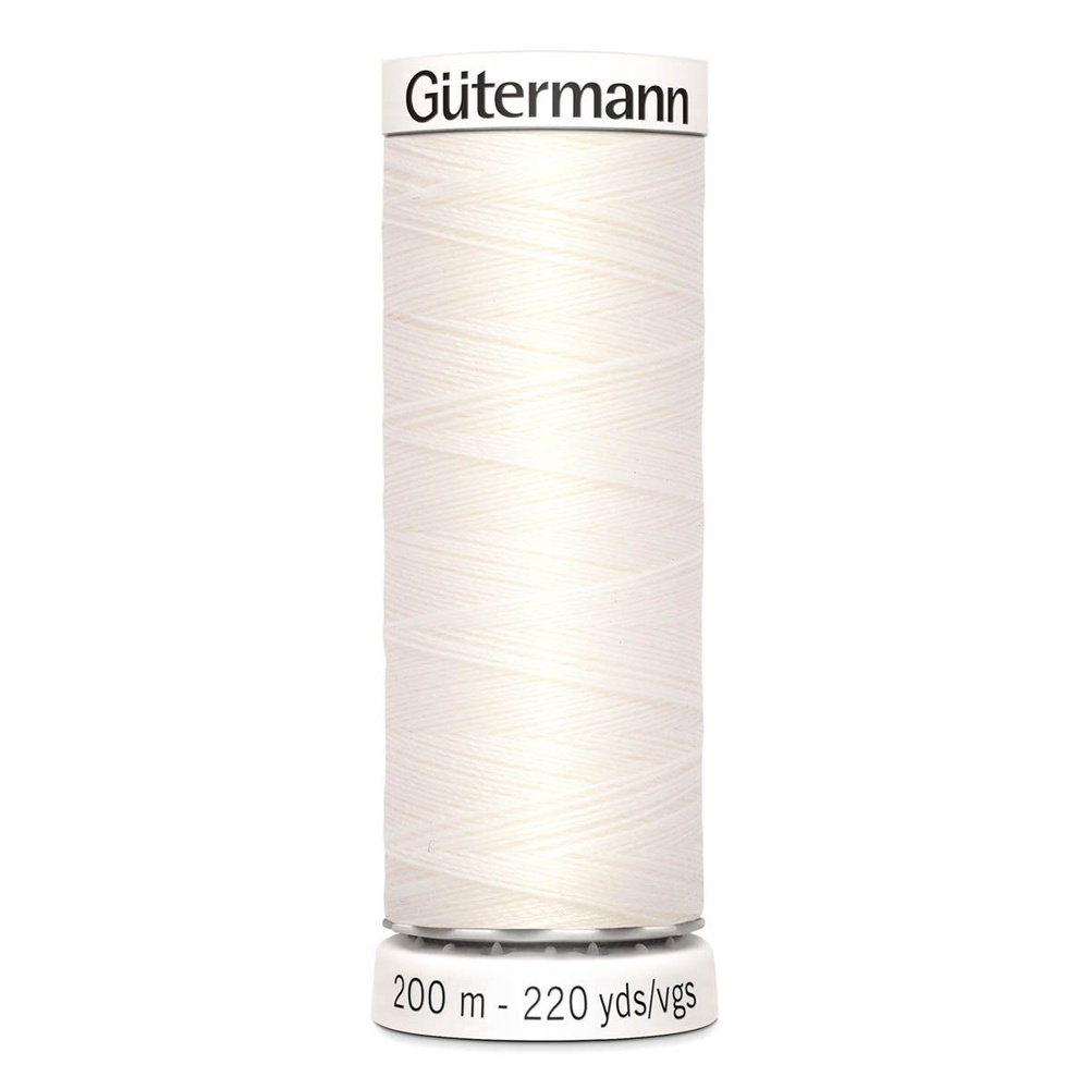 Нить Gutermann, Sew-All 100/200м для всех материалов, 100% п/э, цвет 111 айвори  #1