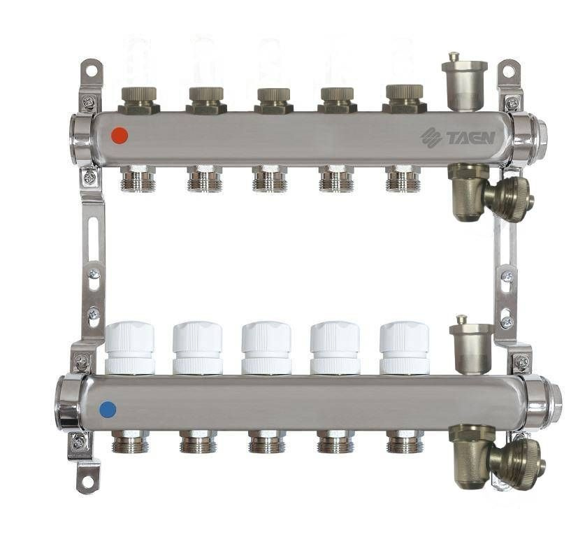 TAEN UC-5H, Коллекторная группа 1x3/4x5 выхода для систем отопления (нержавеющая сталь, регулируемые #1