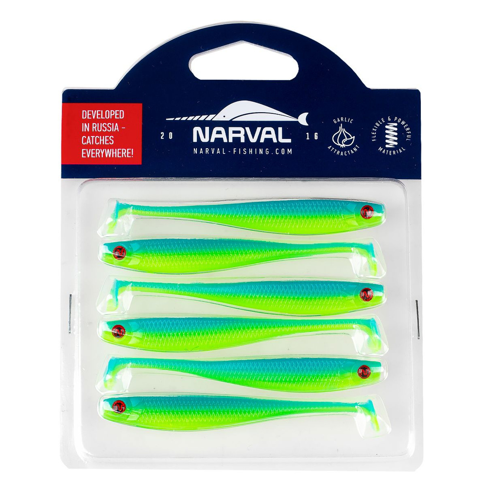 Мягкие приманки Narval Fishing Skinny 08cm #016-Blue Mint #1