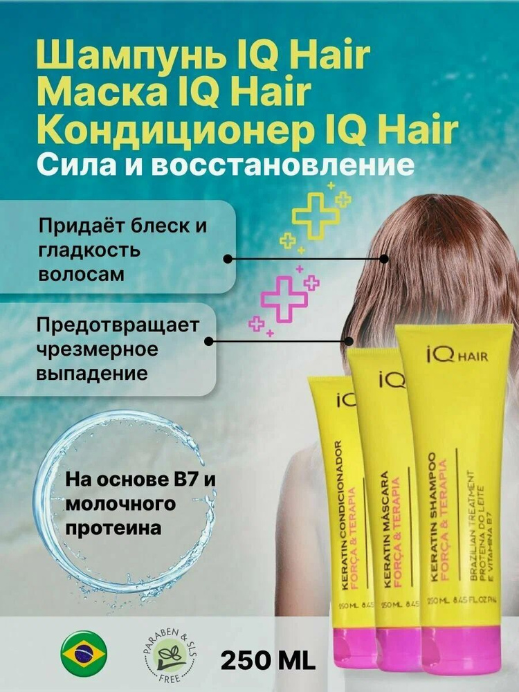 IQ HAIR Косметический набор для волос, 250 мл #1