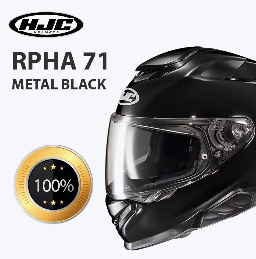 Мотошлем интеграл взрослый HJC RPHA 71 METAL BLACK размер XL #1