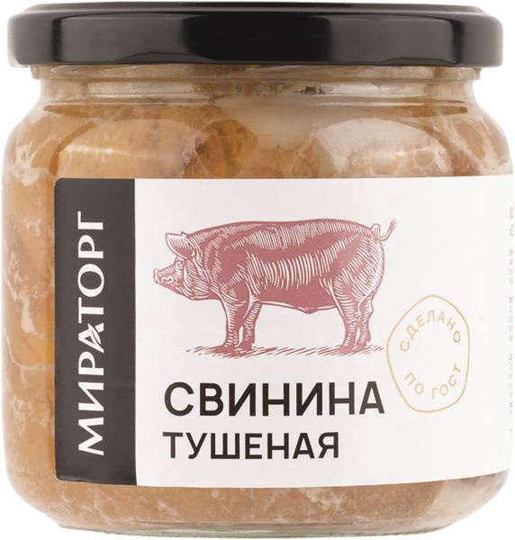 Консервы Мираторг свинина тушеная Брянская МК с/б, 350 г #1