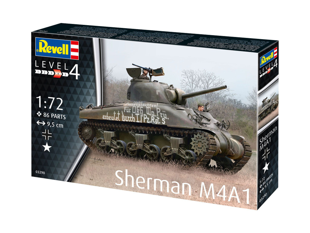 Набор для сборки Revell (Ревел) - Американский средний танк Sherman M4A1  #1