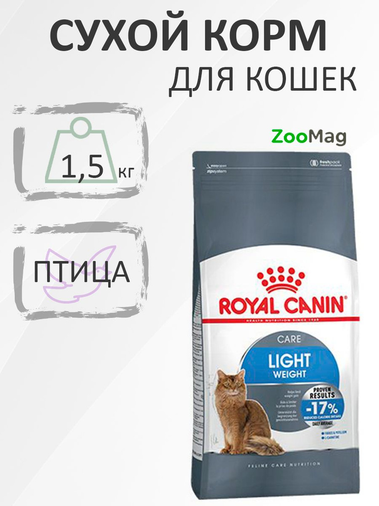 Royal Canin Light Weight Care / Сухой корм Роял Канин Лайт Вейт Кэа для кошек Низкокалорийный (профилактика #1