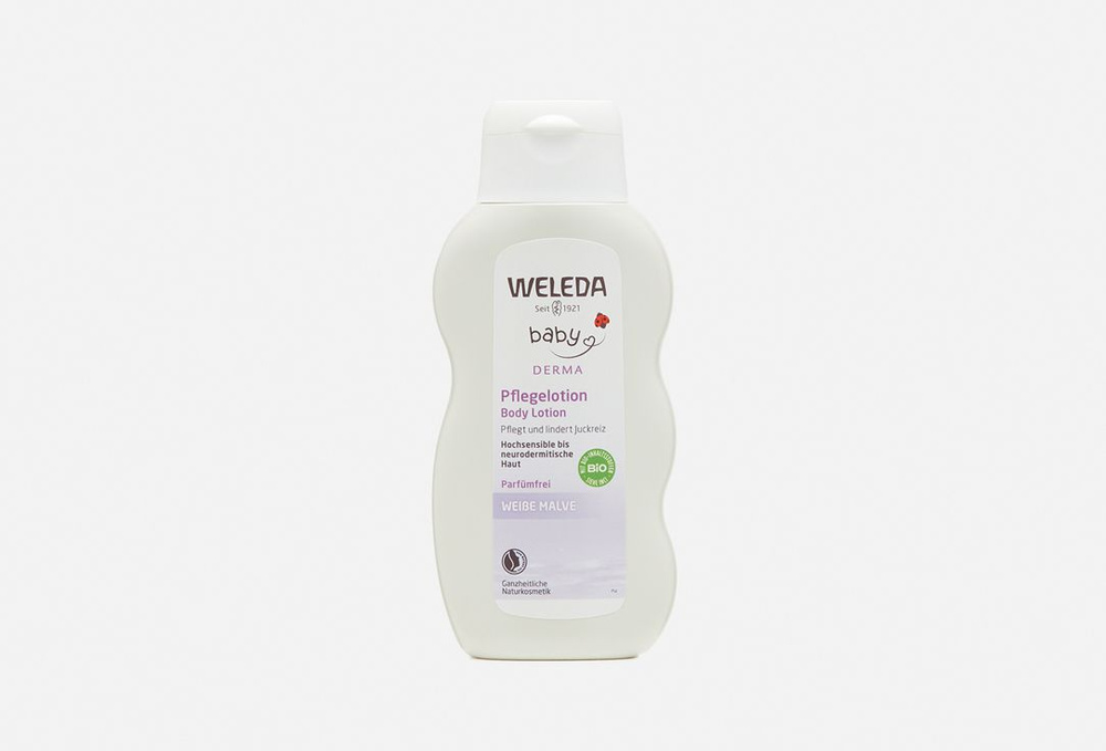 Молочко для гиперчувствительной кожи с алтеем Weleda White Mallow Body Lotion, 200 мл  #1