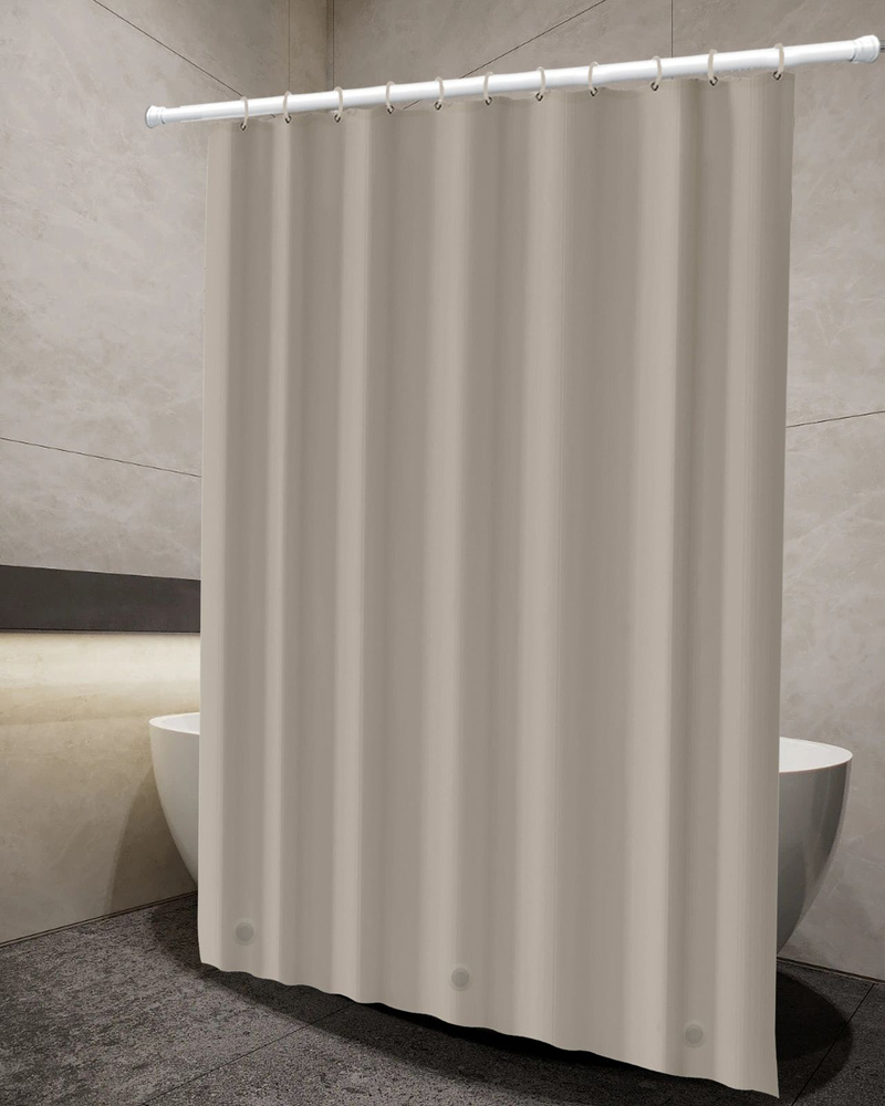 Штора для ванной комнаты Peva 180*200 см с кольцами водонепроницаемая  #1