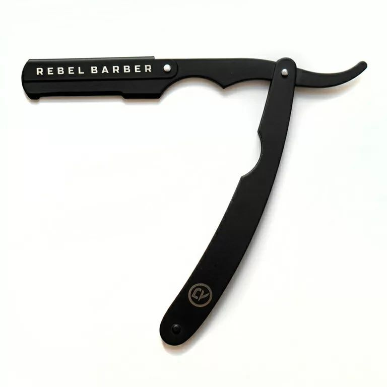 REBEL BARBER Protector Black Razor Опасная бритва с защитой и сменным лезвием Protector Black  #1