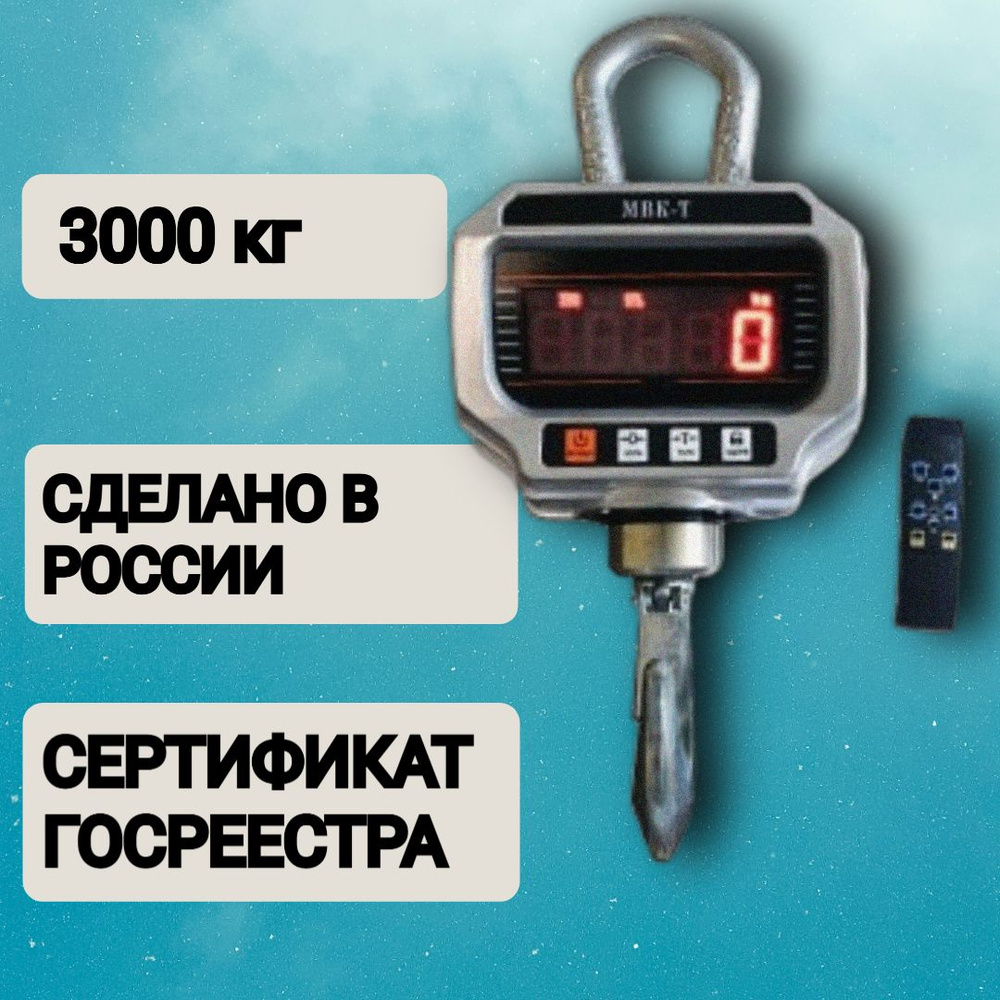 Весы крановые Мир Весов МВК-Т-3000 до 3 тонн #1