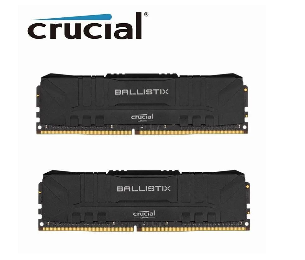 Crucial Оперативная память Ballistix Black DDR4 3200 2*8GB МГц CL16 2x16 ГБ (BL8G32C16U4B)  #1