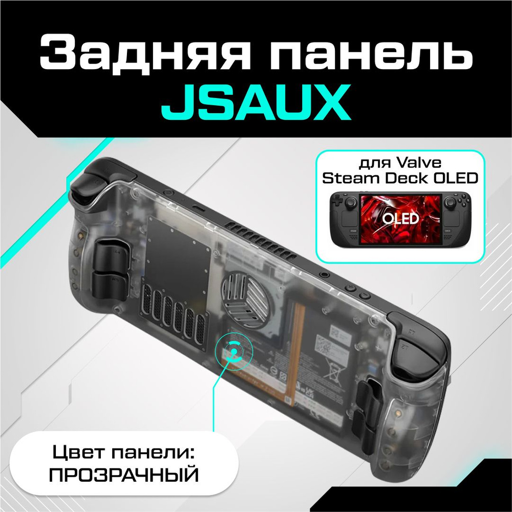 Задняя панель JSAUX для Valve Steam Deck OLED прозрачная #1