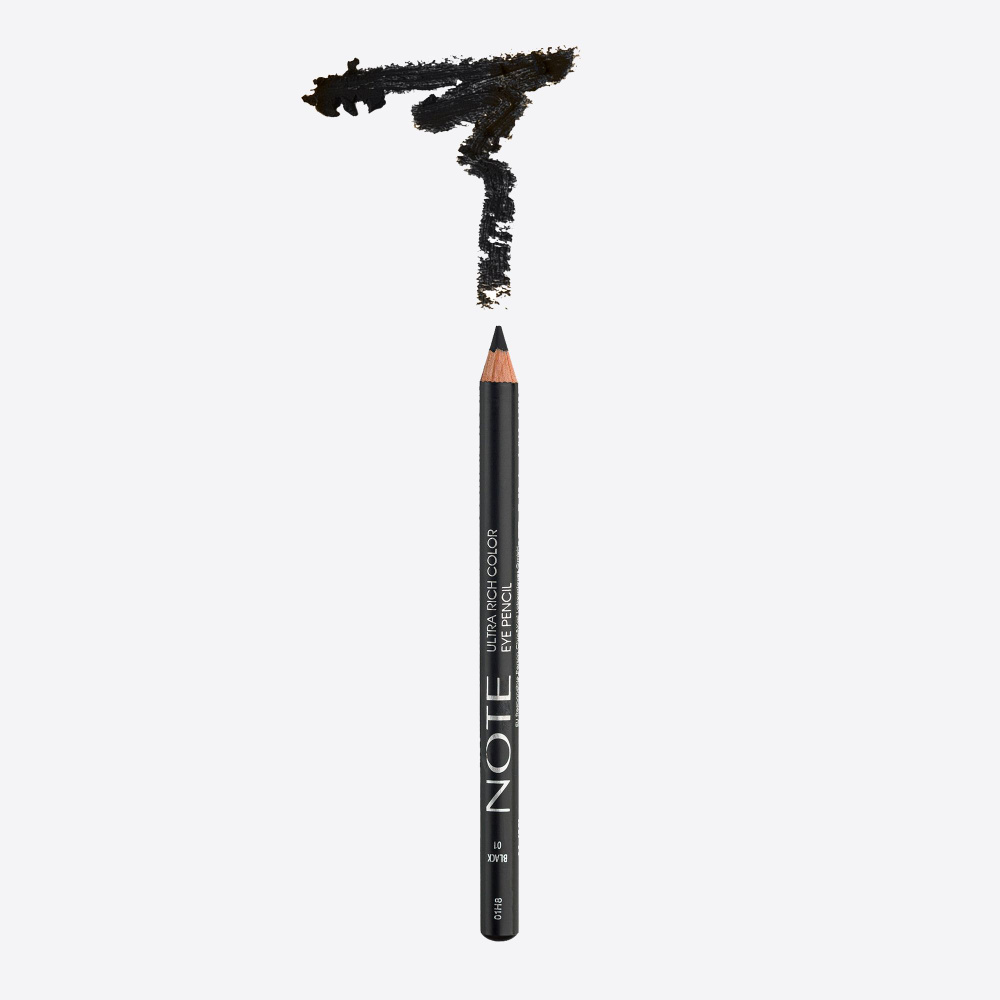 NOTE Карандаш для глаз насыщенного цвета ULTRA RICH COLOR EYE PENCIL (01 Black)  #1