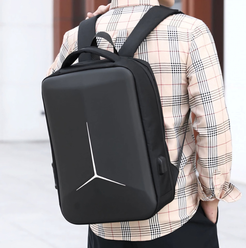 Рюкзак-чемодан черный с UBS городской и для путешествий мужской или женский  #1