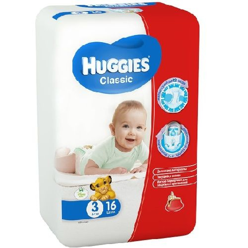 Huggies (Хаггис) подгузники classic 3/4-9кг N16 #1