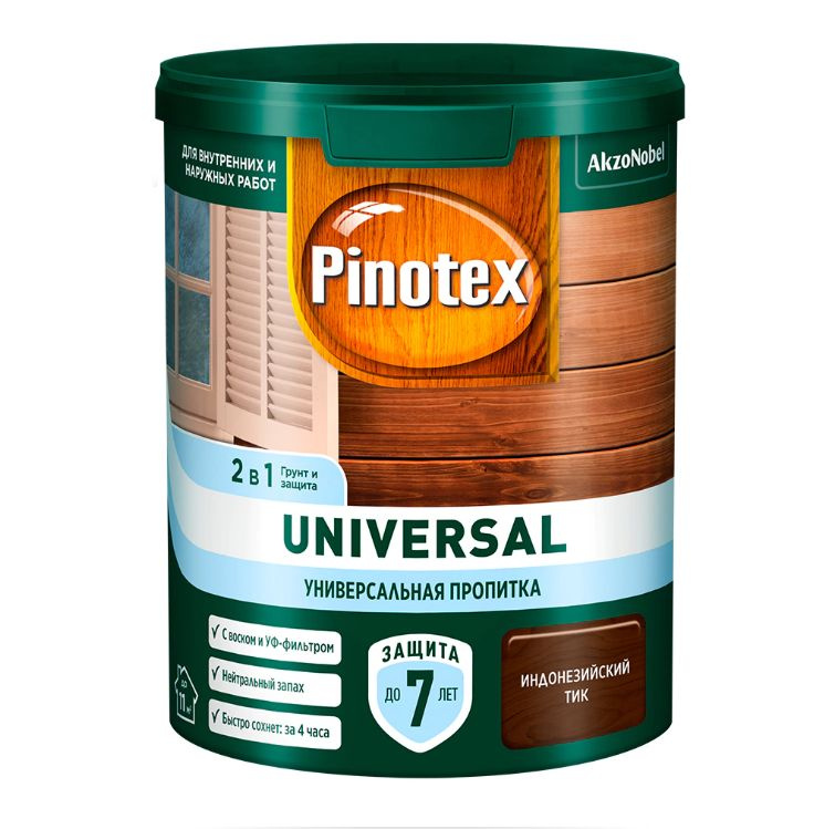 Пропитка универсальная акриловая Pinotex Universal 0,9 л тик #1