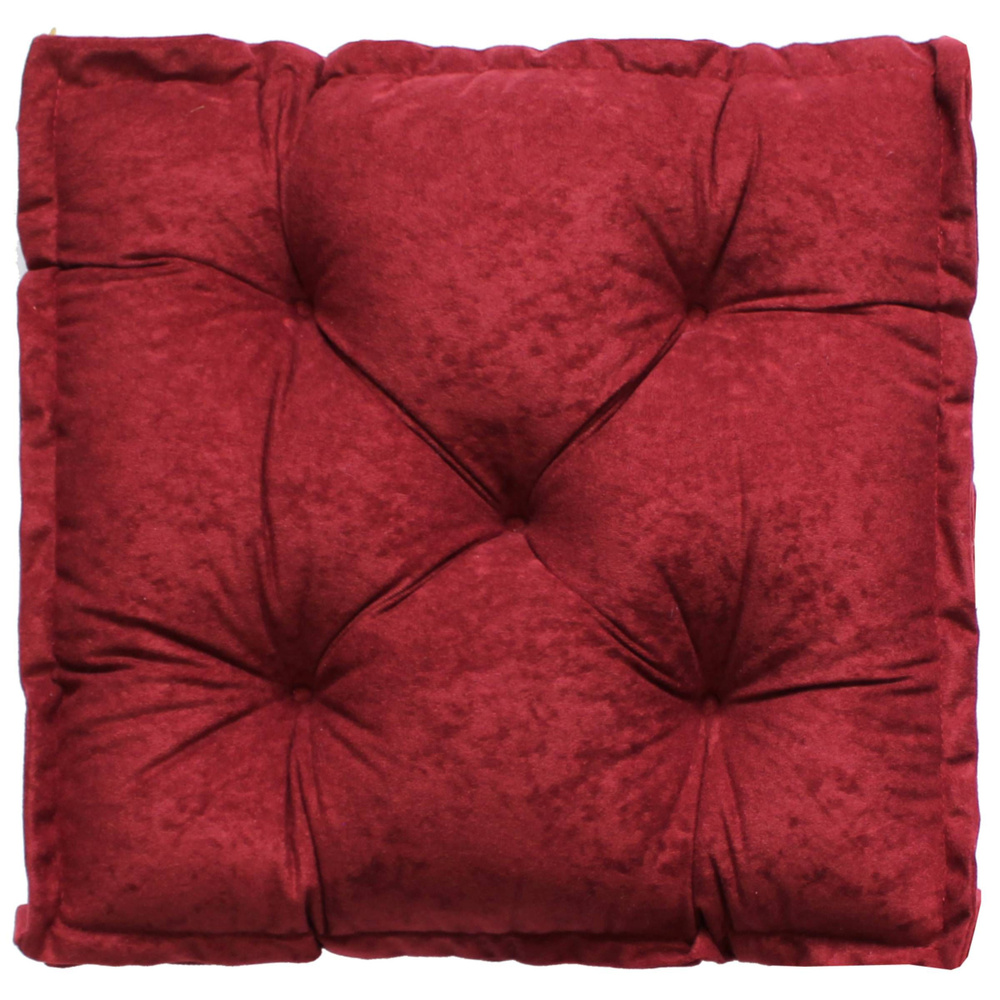 Подушка для сиденья МАТЕХ 2D VELOURS 45х45 см. Цвет бордовый, арт. 50-995  #1