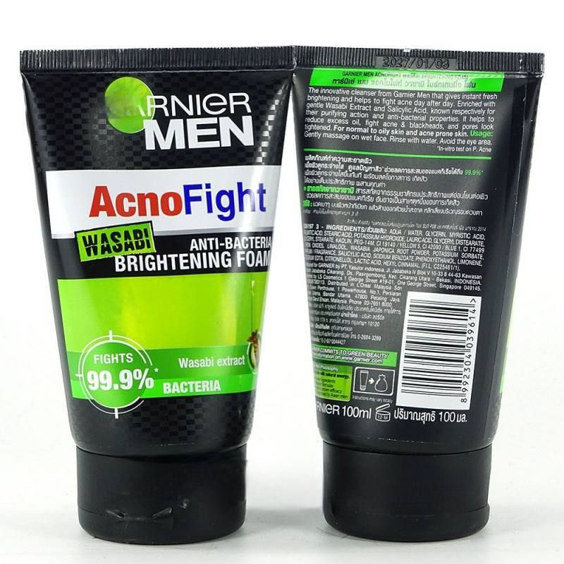 Очищающее средство для лица rnier Men AcneFight Wasabi Anti-Bacteria Brightening Foam  #1