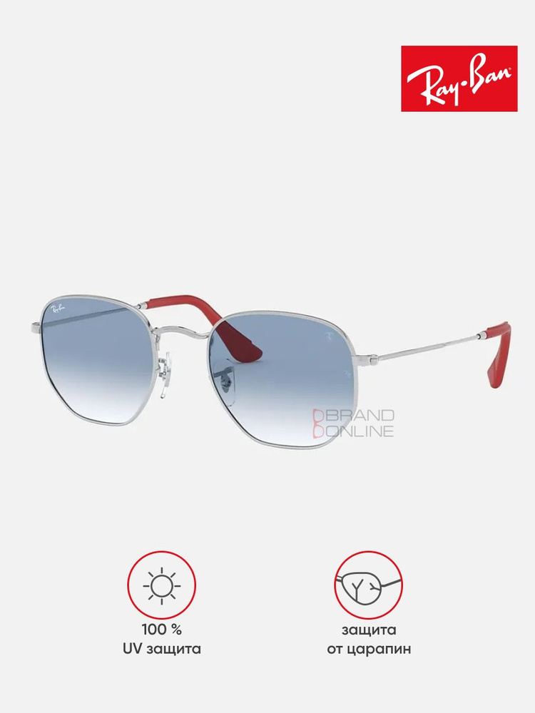 Солнцезащитные очки унисекс, нестандартные RAY-BAN с чехлом, линзы синий RB3548NM-F0073F/51-21. Товар #1