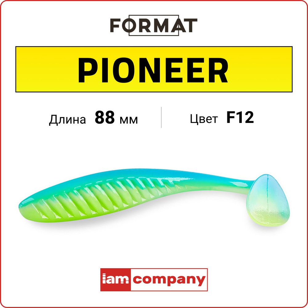 Мягкая приманка I AM Format PIONEER 88 мм цв. F12 / Для летней рыбалки / Силиконовая приманка для джига #1