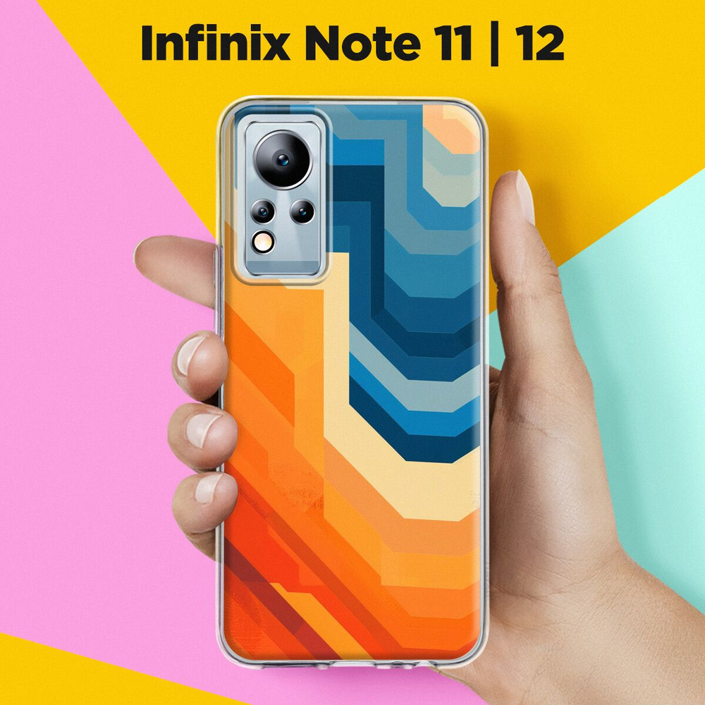 Силиконовый чехол на Infinix Note 11 / Infinix Note 12 Абстракция фигуры / для Инфиникс Ноут 11 / Инфиникс #1