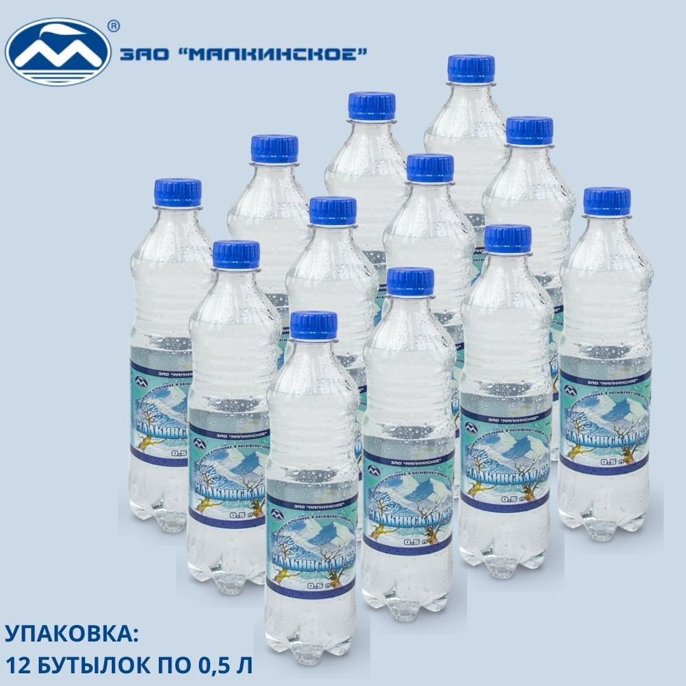 Малкинское Вода Минеральная Газированная 500мл. 12шт #1