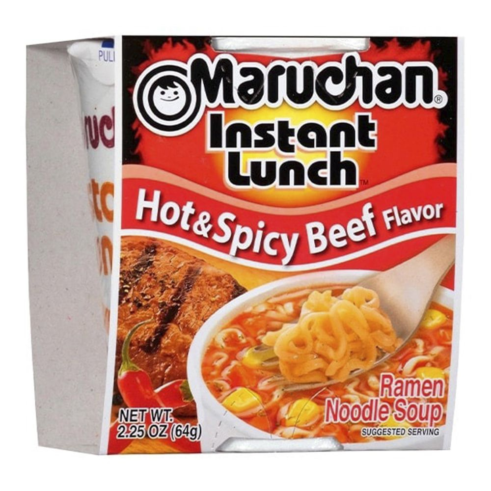 Лапша быстрого приготовления Maruchan Instant Lunch Hot Spicy Beef со вкусом говядины 64 г  #1