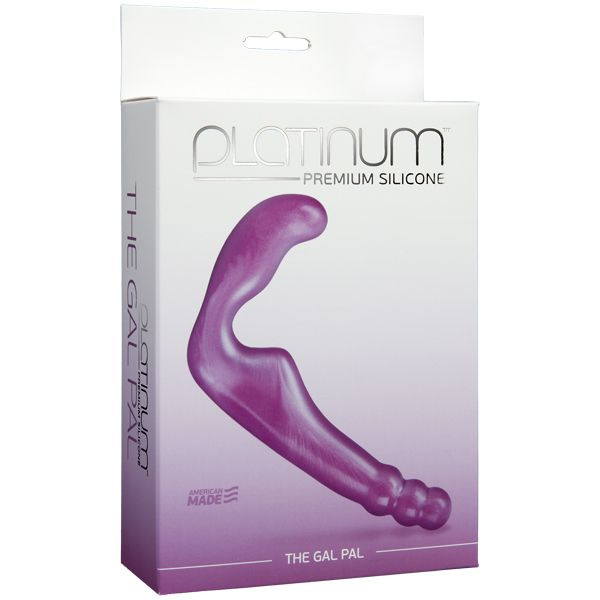 Безременной страпон, стимулятор точки G без вибрации Platinum Premium Silicone - The Gal Pal - Purple #1