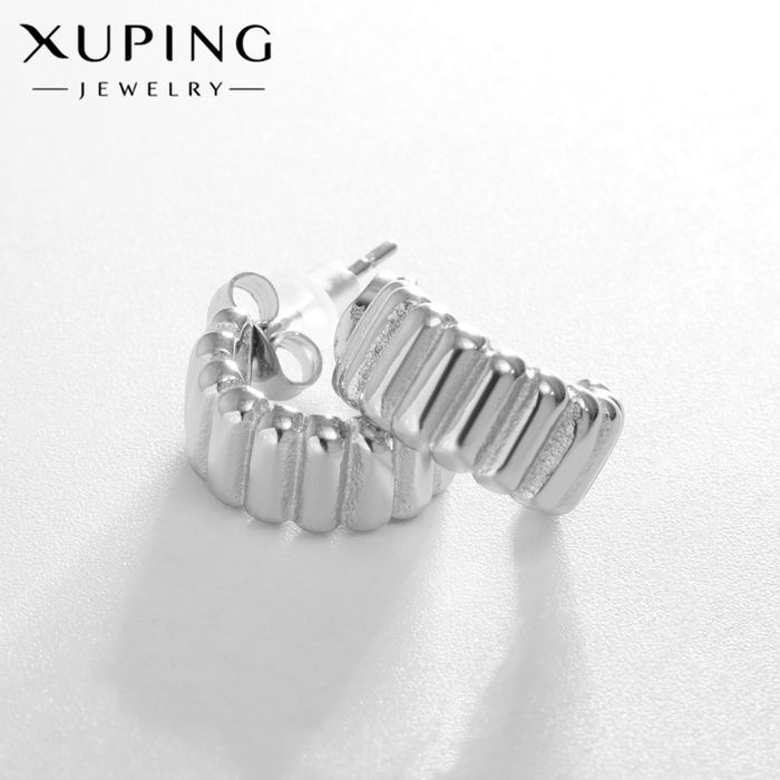 Серьги-кольца XUPING неотразимость, цвет серебро, d 1,3 см 10453283  #1