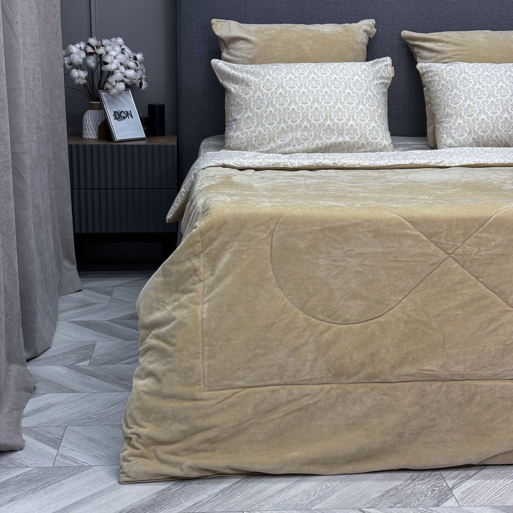 KAZANOV.A. Комплект постельного белья с одеялом, Сатин люкс, Семейный, наволочки 50x70, 70x70  #1
