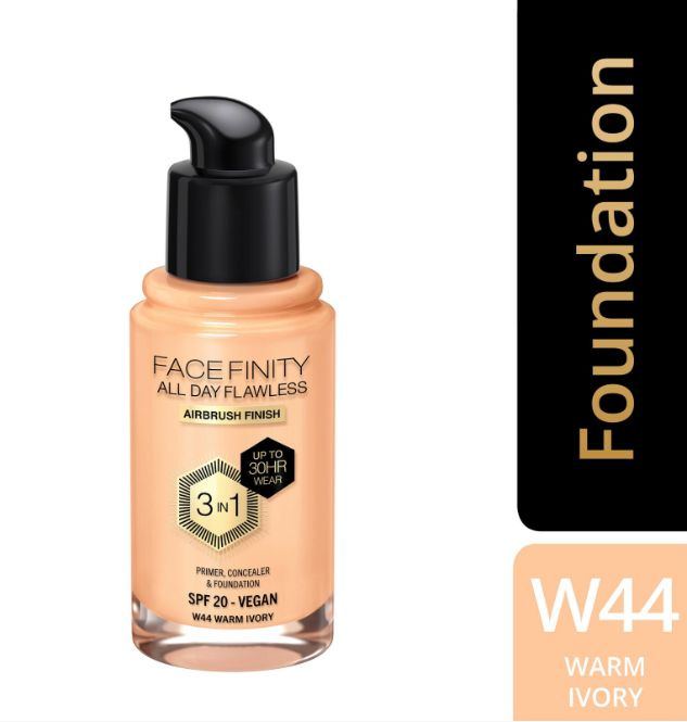 Max Factor тональный крем Facefinity all day flawless 3 in 1 vegan foundation W44 WARM IVORY  #1