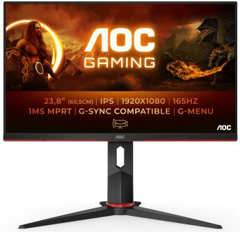 AOC Монитор Игровой 23,8 AOC 24G2SP BK IPS 1920x1080 1ms 250cdm 165Hz 1000:1 1xVGA 1xDP 2xHDMI, черный #1