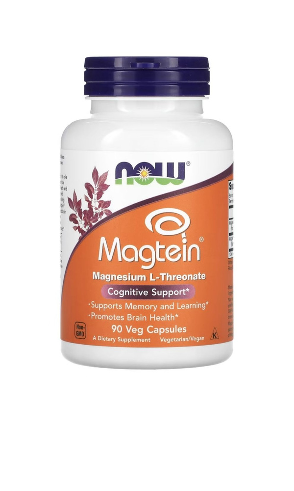 Магтеин L-Треонат Магния NOW Magtein Magnesium L-Threonate 90 капсул #1