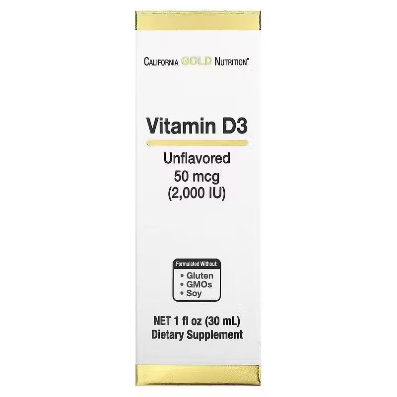 Витамин Д3 жидкий, без добавок, 30 мл, Vitamin D3 2000 МЕ вит Д от California Gold Nutrition, США  #1