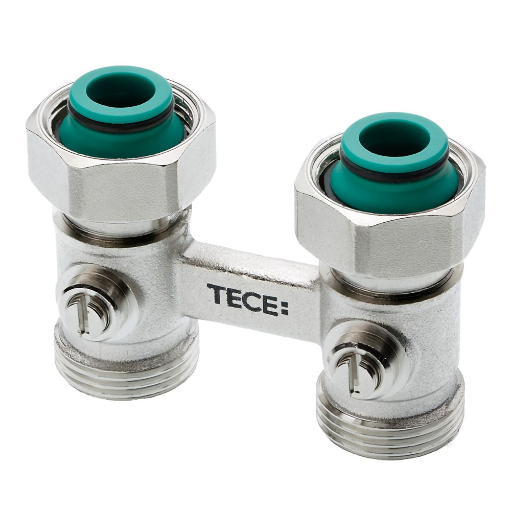 Узел нижнего подключения TECEflex 3/4"Ek x 3/4"Ek запорный, проходной, для радиаторов 8740435  #1