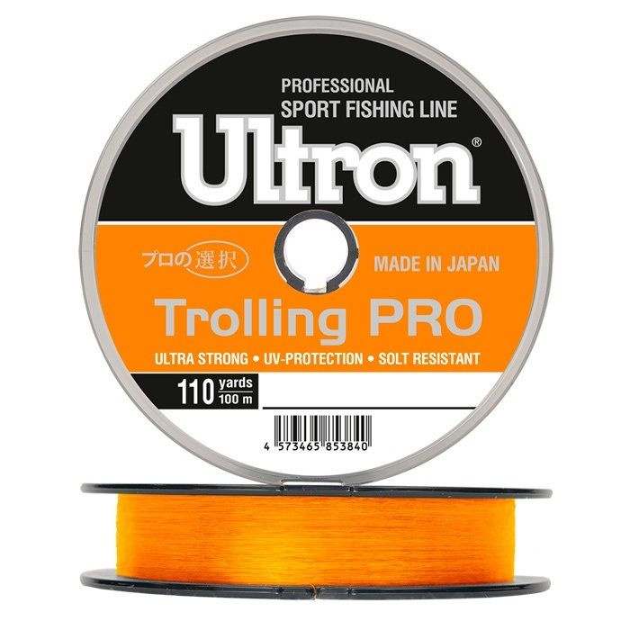 Леска ULTRON Trolling PRO 0,25 мм., 7,0 кг, оранжевая #1