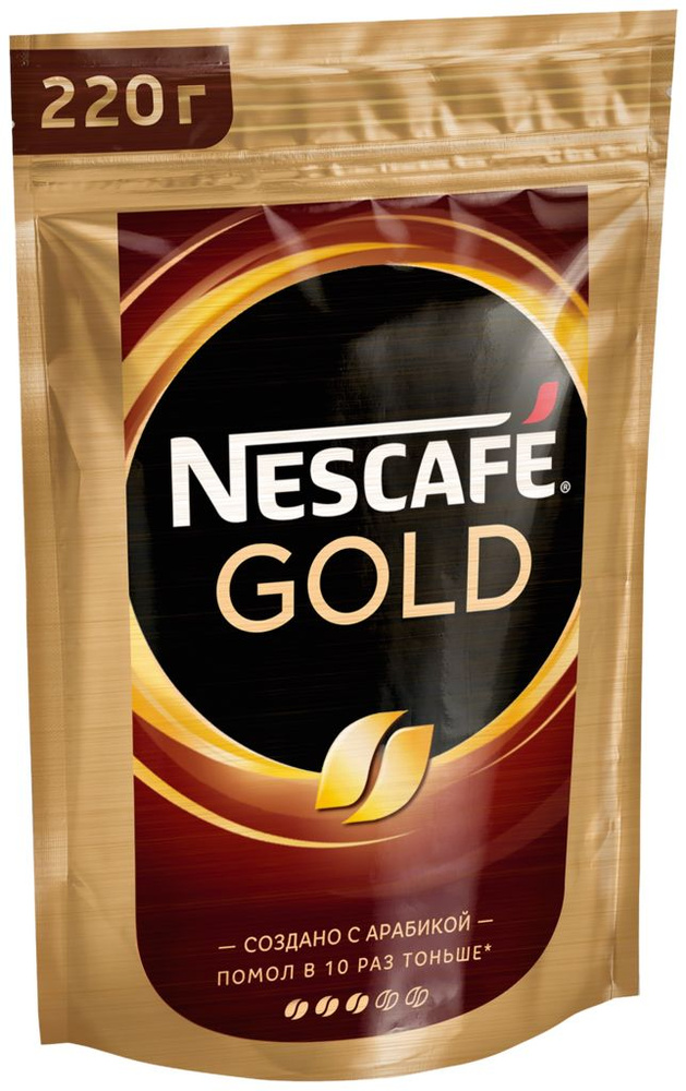 Кофе растворимый NESCAFE Gold натуральный сублимированный, 220г  #1