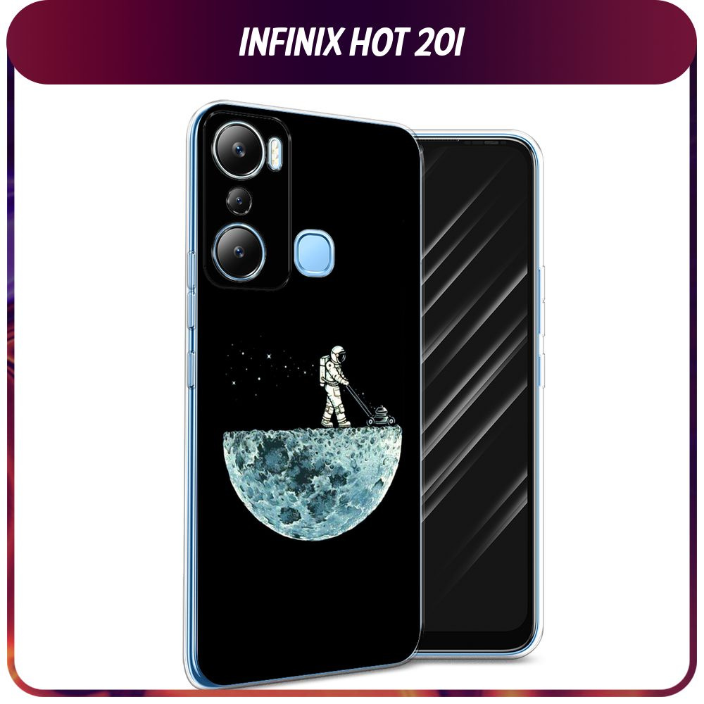 Силиконовый чехол на Infinix HOT 20i / Инфиникс Хот 20i "Лунокосильщик"  #1