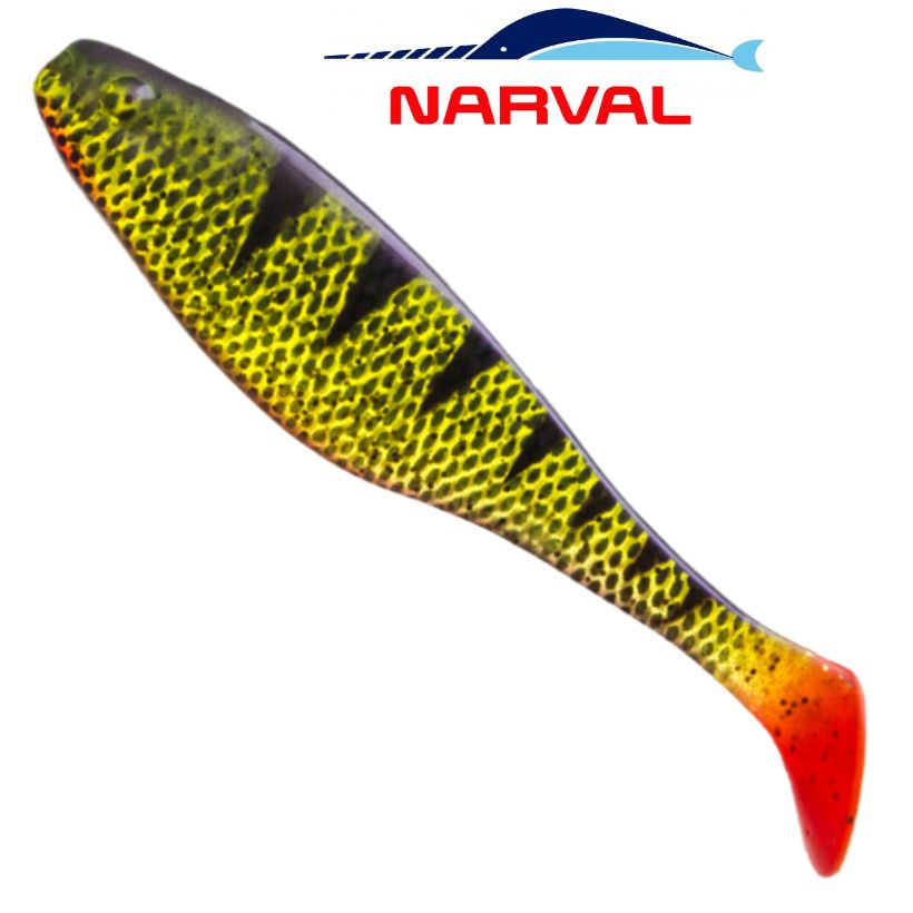 Приманка силиконовая Narval Commander Shad 14cm цв. #020 Magic Perch / Виброхвост для джига на судака, #1