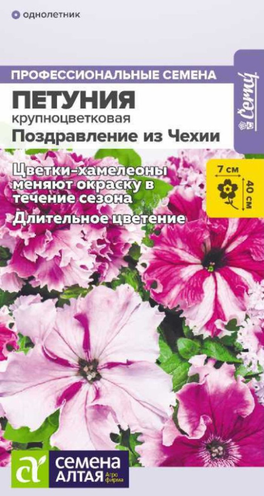 Семена Петуния Поздравление из Чехии смесь полумахровая 7 шт.  #1