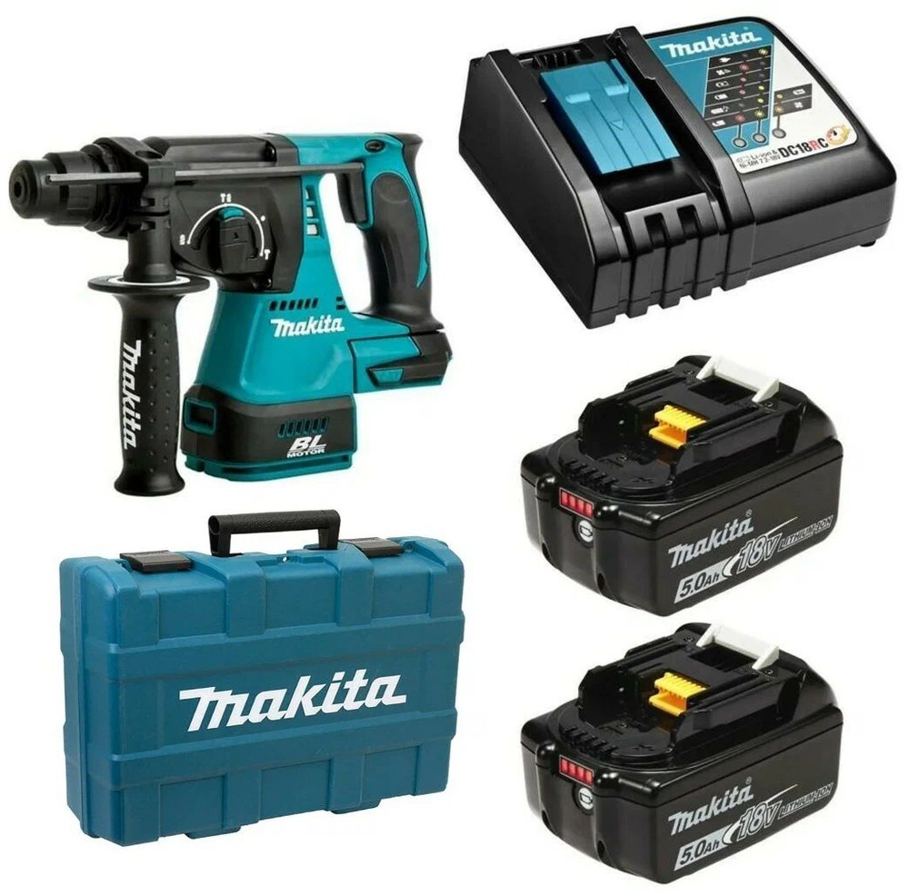 Аккумуляторный перфоратор Makita LXT DHR242RTE (18Вольт, 2 BL1850B, Li-Ion)  #1