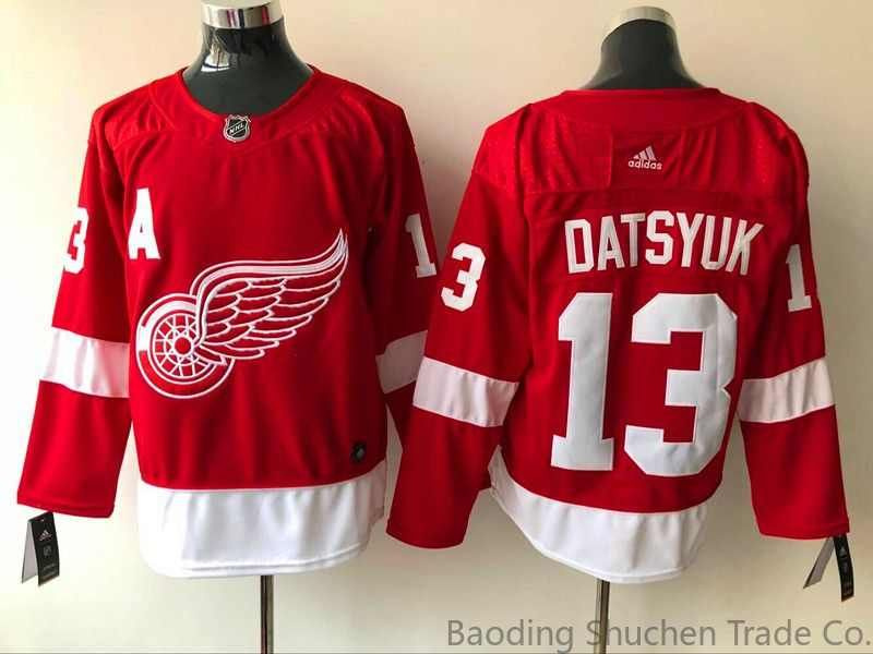 NHL МАЙКА ХОККЕЙНАЯ Детройт Ред Уингз Красный дом Аутентичный Джерси Detroit Red Wings Jersey  #1