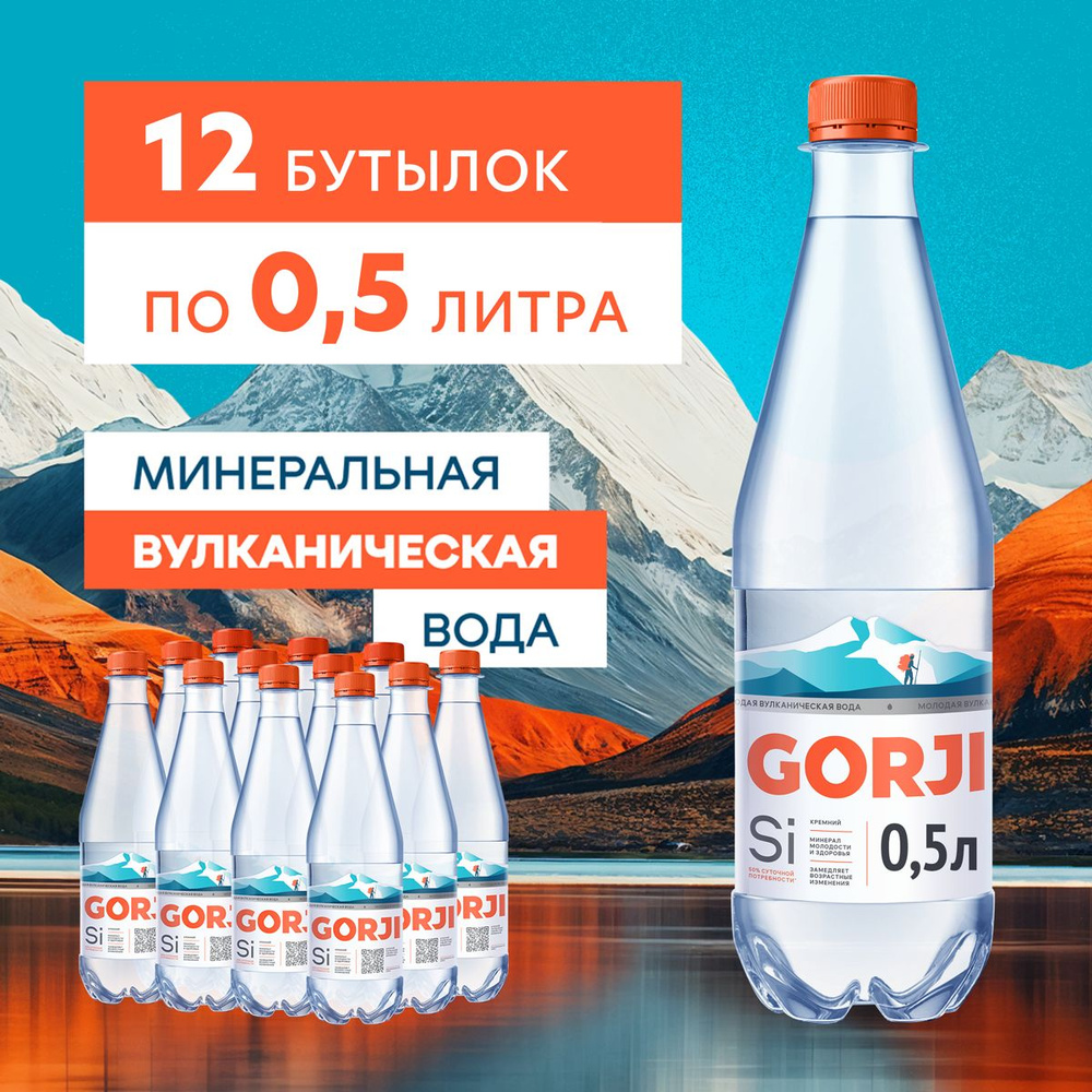 Вода минеральная природная газированная GORJI Горджи 0,5 л ПЭТ 12 шт.  #1