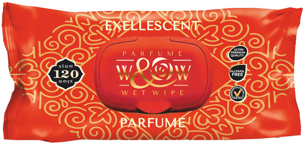 W&W Влажные салфетки парфюмированные Exellescent parfume 120шт #1