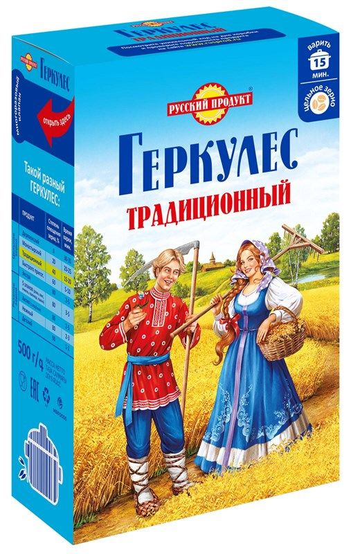 Геркулес Русский продукт Традиционный овсяные хлопья, 500г  #1