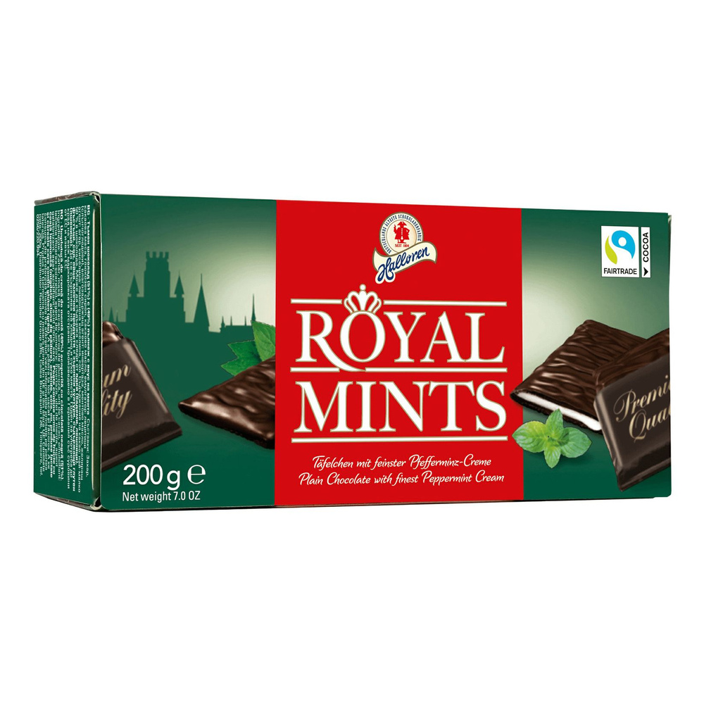 Шоколад Halloren Royal Mints с мятной начинкой 200 г #1