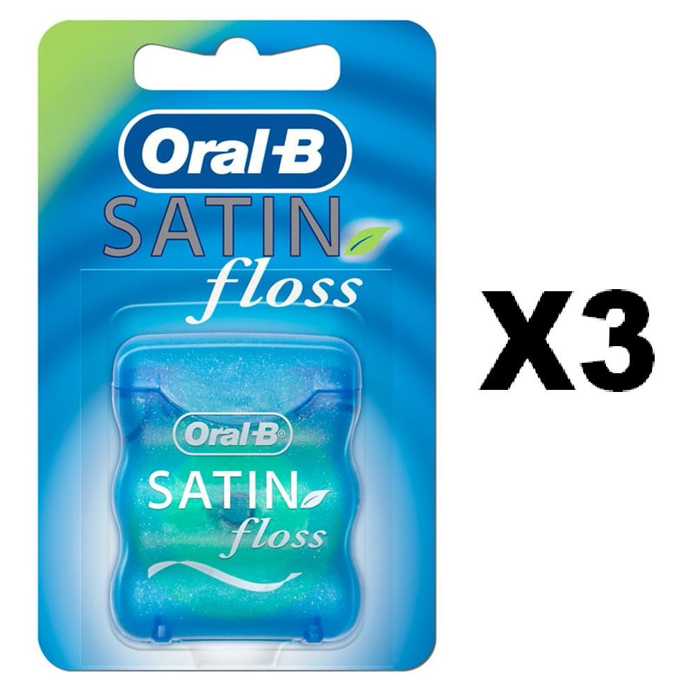 Набор из 3х нитей Oral-B Satin floss 25 м #1