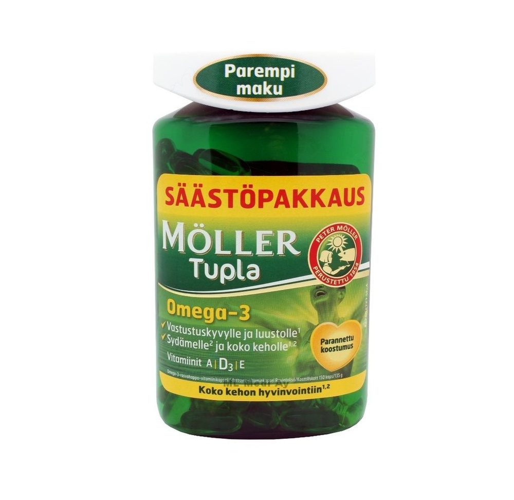 Moller Tupla Omega 3 рыбий жир в капсулах 160 шт (Финляндия) #1